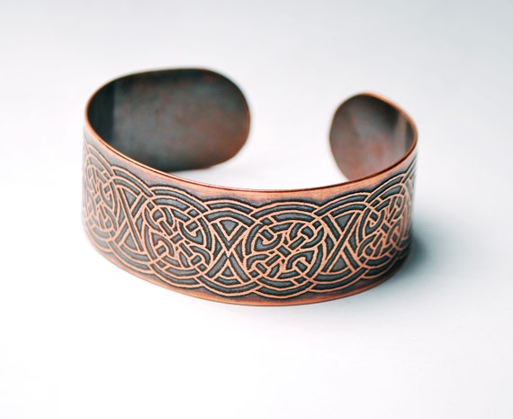 Bracelet Torsadé En Cuivre Massif Style Viking - Neuf Sans Emballage, Bijou Homme