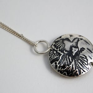 Small Sterling Silver Magpie Capsule Pendant