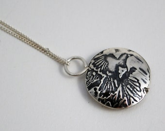 Small Sterling Silver Magpie Capsule Pendant