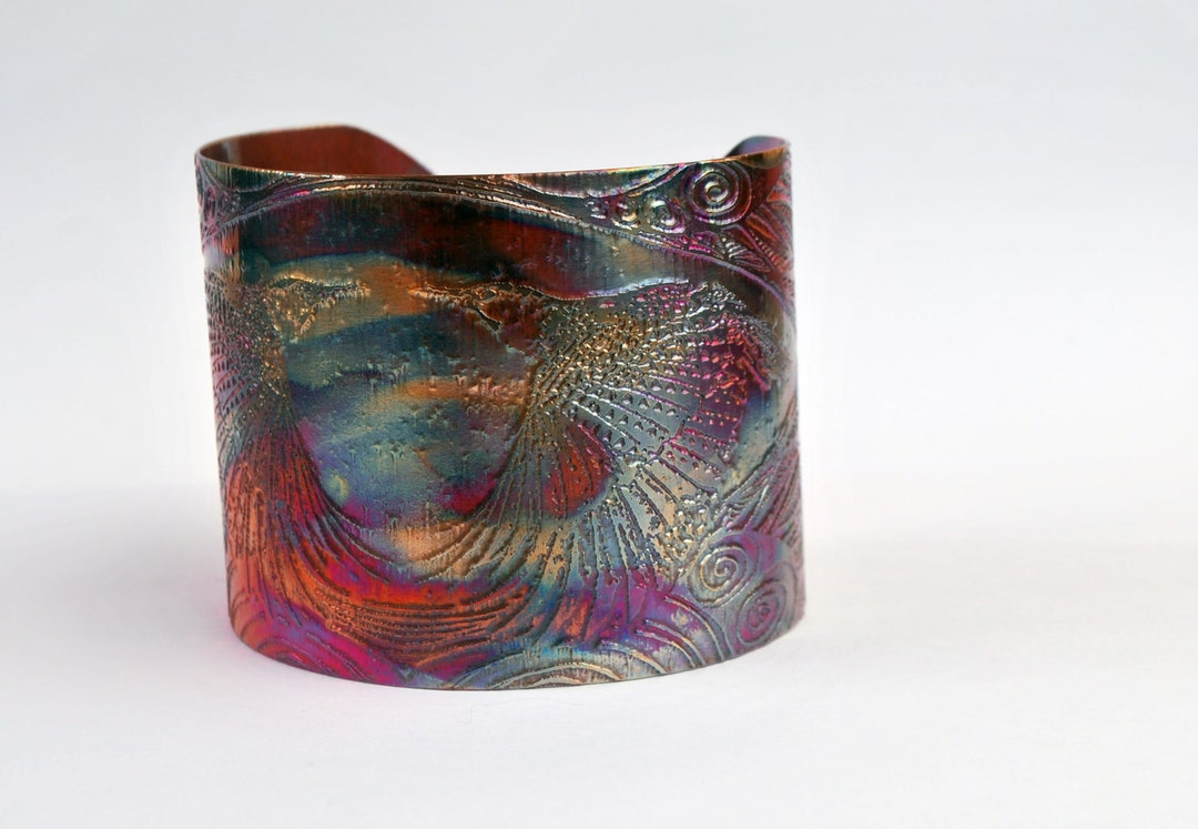 NEW Etched Copper Woodpecker Cuff Bracelet - Etsy