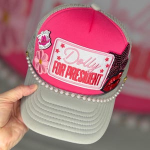 BEST SELLER! Dolly Trucker Hat Embroidered Patches Hat
