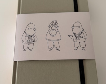Conjunto de cadernos de desenho autografados, edição limitada de rabiscos.