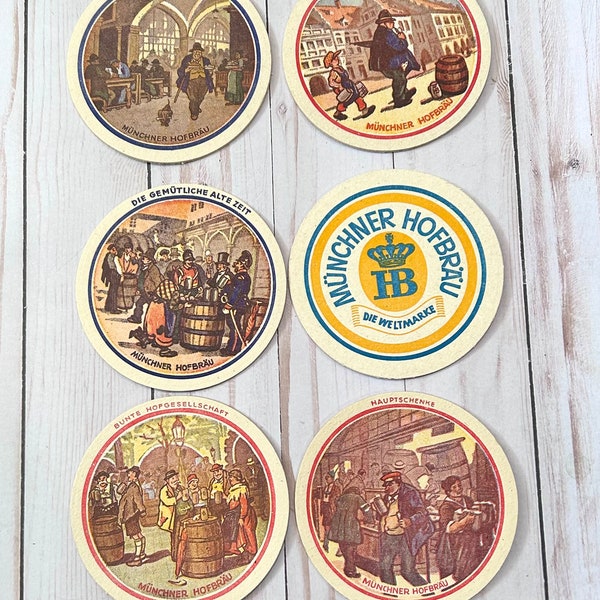 Vintage German Coasters Set of 6