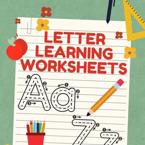 A-Z Alphabet Learning Worksheets | Uppercase & Lowercase Letters | Printable Kids Learning Activity | Letter of the Day