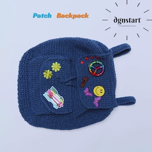 Crochet Backpack Pattern PDF – DIY Patch Bag Tutorial – Digital Downloadable Bag Pattern