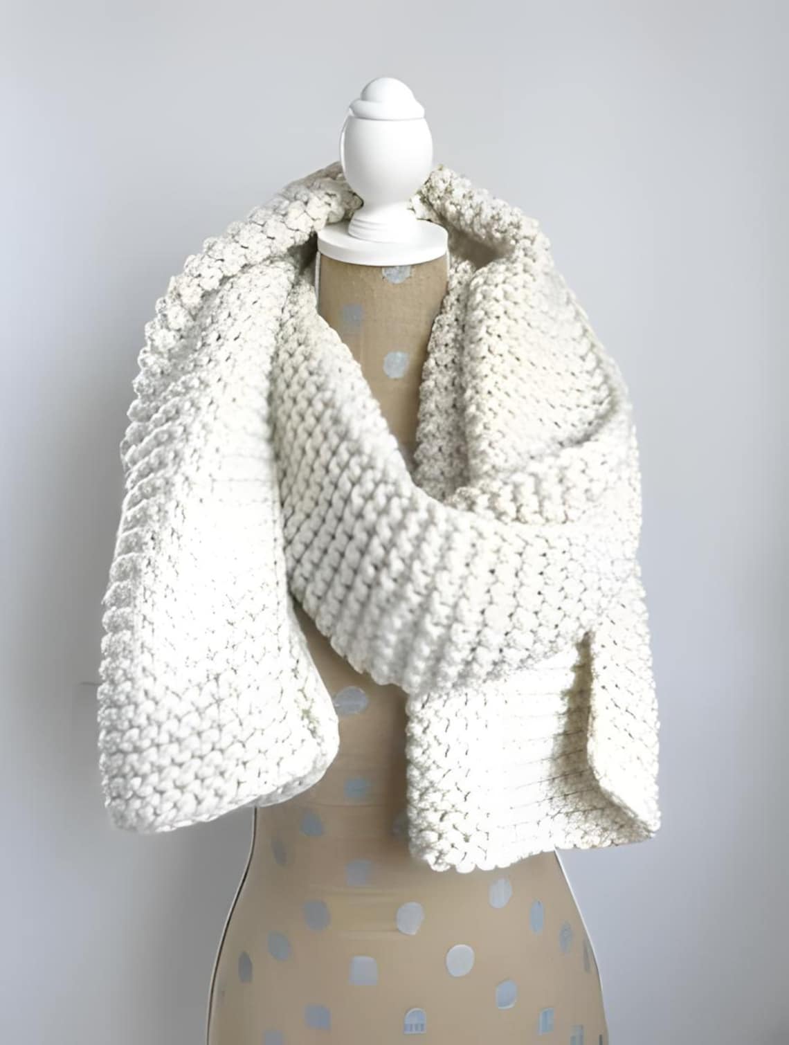 Easy Knit Scarf Pattern Beginner Friendly Digital Download Cozy