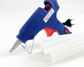20W Small Hot Melt Glue Gun + 25pcs 7X26mm Glue Sticks for DIY