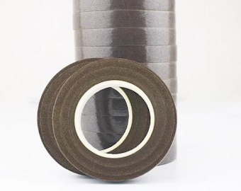12mm 25Yards Self Adhesive Floral Paper Tape Bouquet Floral Stem Tape Artificial Flower Stamen Wrapping Florist Brown Tapes Flower Bouquets