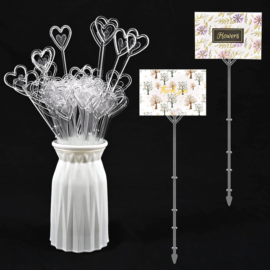 Aazon.co: Hananona 30 Pcs Etal Floral Place Card Holder, 13.4 Inch