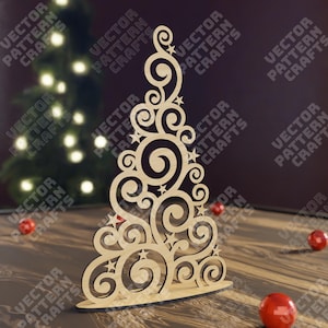 Wycinane laserowo dekoracyjne choinki svg plik do cięcia Glowforge drewniane choinki svg cricut ozdoby choinkowe dxf wzór wektorowy