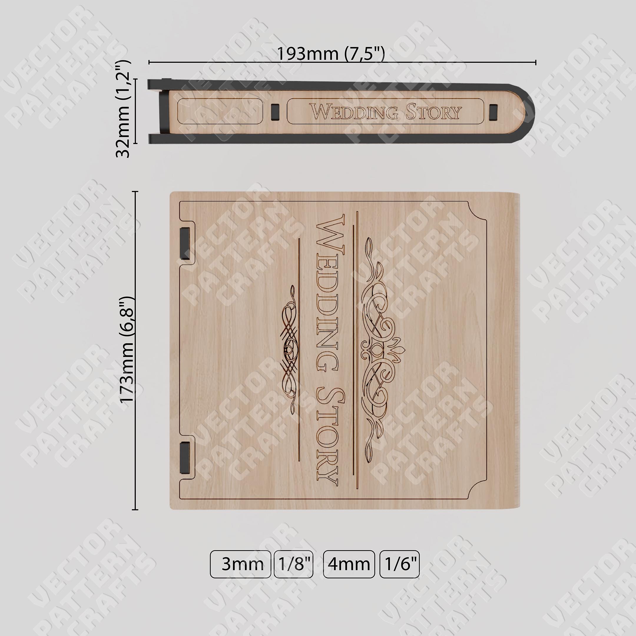 Wooden Wedding Usb Photo Box Laser Cut Svg File Glowforge Photo Usb Box ...
