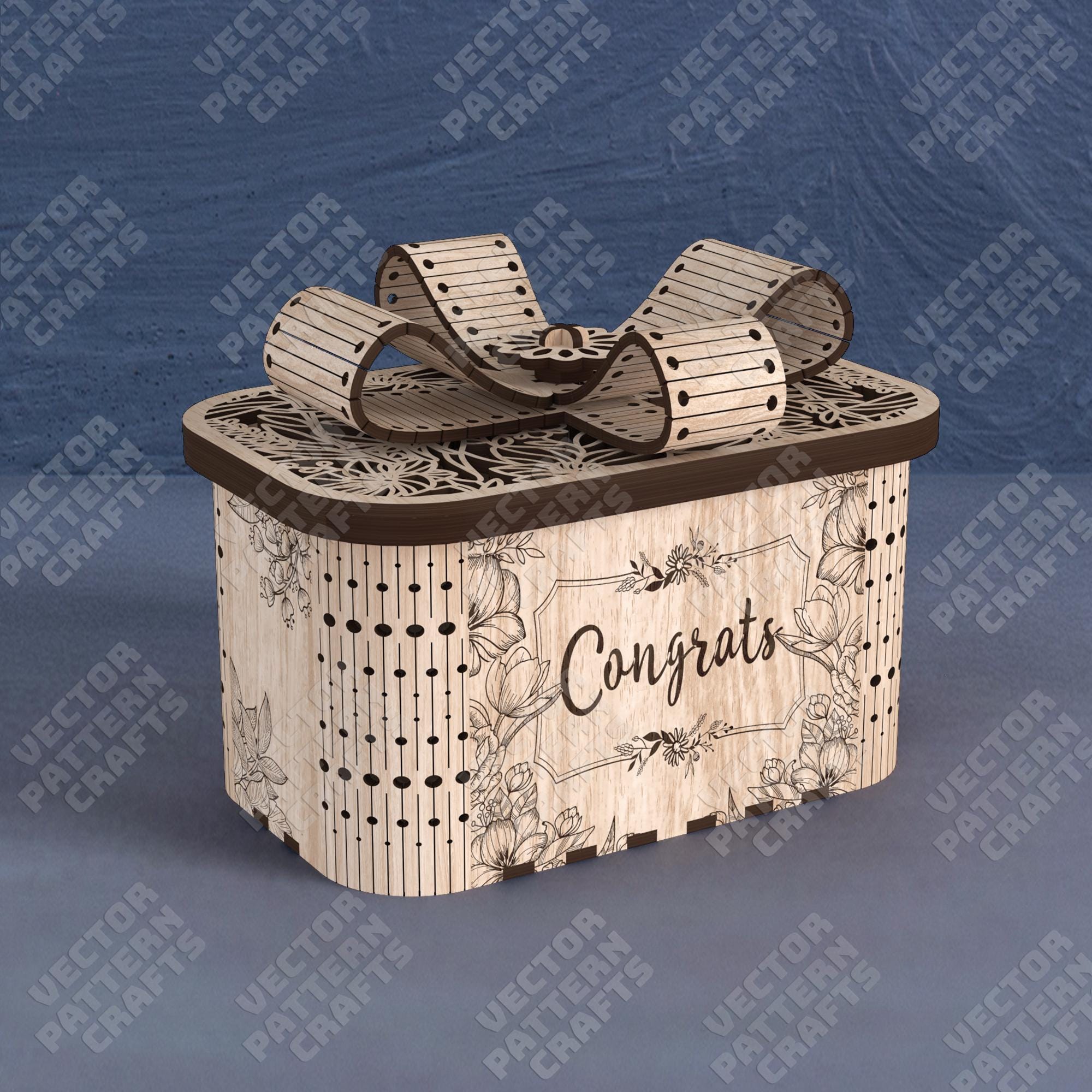 Decorative Wooden Gift Box Laser Cut Svg File Glowforge Gift Box Svg ...