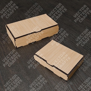 Drewniane pudełko cięte laserowo plik svg Glowforge małe pudełko prezentowe svg cricut Pudełko na biżuterię dxf cnc wzór wektorowy Szablon laserowy pudełka
