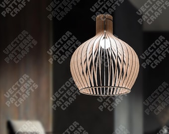 3D Pendant Light SVG Laser Cut Round Chandelier Lampshade Ceiling Lamp
