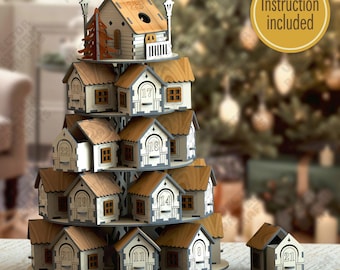 Christmas advent calendar laser cut svg file Glowforge advent calendar svg Advent calendar dxf template Christmas laser file