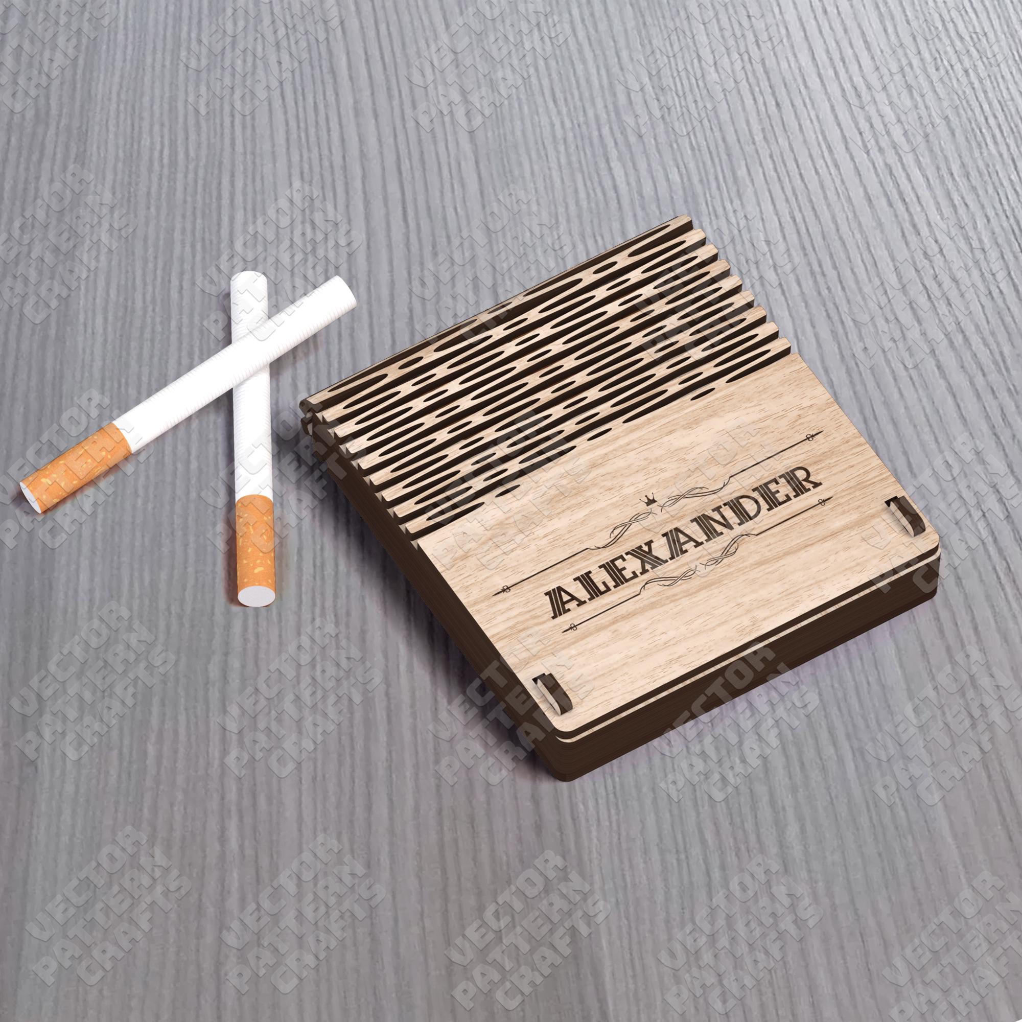 laser cut cigarette box case 3mm Free Laser Cut Cigarette Case