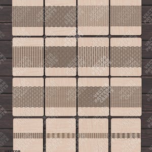 Houten flexibel multiplex 16 bundel lasergesneden bestand svg Glowforge flexibel leven scharnieren svg cricut flexibele sjablonen dxf cnc vector patroon