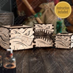 Halloween Monster Box SVG Laser Cut 3 Sizes Treat Candy Trick or Treat Decor