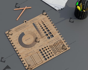 Kerf Test Card SVG Laser Cut Material Thickness Gauge Settings Calibration