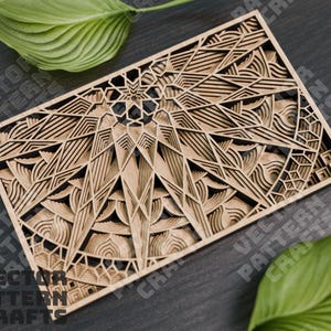 Laser cut Multilayer Mandala Square Wall Art Svg File Glowforge 3D multilayer wall panel svg cricut Mandala wall decor dxf vector pattern