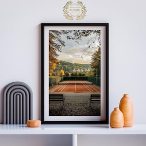 Tennis, modern wall art, tennis court print, tennis poster, retro wall art, digital print