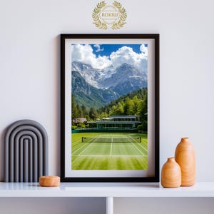 Tennis, modern wall art, tennis court print, tennis poster, retro wall art, digital print
