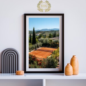 Tennis, modern wall art, tennis court print, tennis poster, retro wall art, digital print