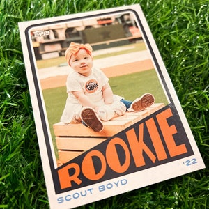 FICHIER NUMÉRIQUE - Carte de baseball personnalisée de l’année recrue - Premier anniversaire - Astros vintage