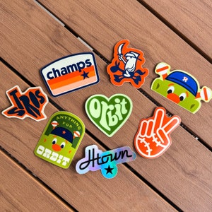 Houston Astros Sticker - Orbit, Twouston, Stros, Champs, Peeky Orbit