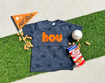 TODDLER Houston Astros Baseball Tshirt -  Toddler HOU Star Tee - Navy
