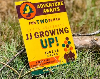 Custom Disney UP Birthday Party Invitation - Wilderness Explorer - 5x7"