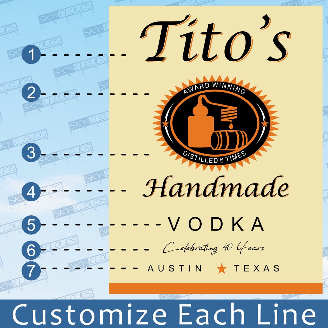 Custom Tito's Label Svg Png, Birthday Custom Tito's Label Svg Png, Vodka Tito's Tumbler Wrap ...