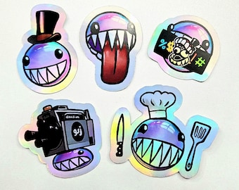 Holografische bubbelstickerset (geïnspireerd door TADC)