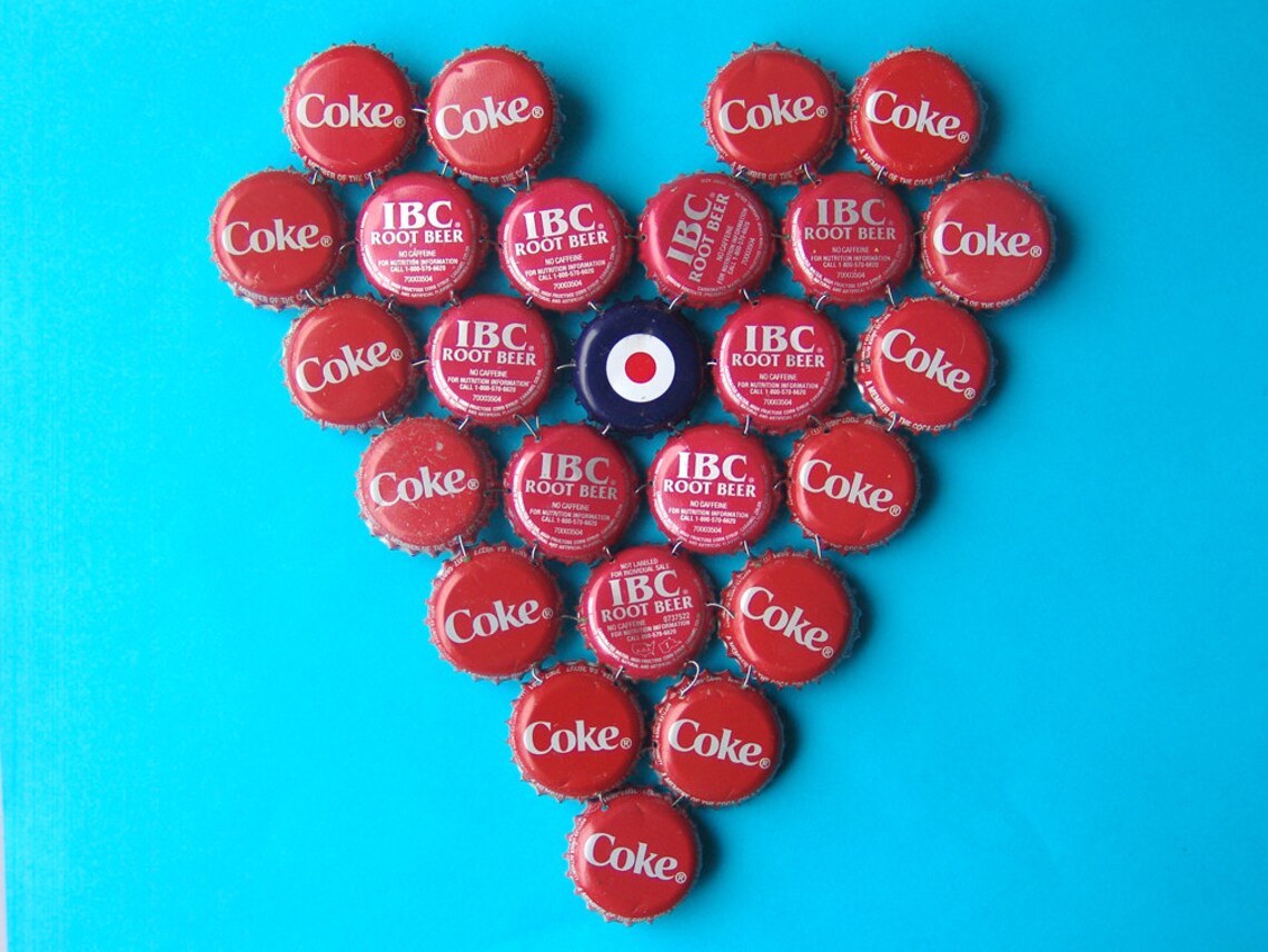 Heart Target Bottle Cap Trivet Etsy