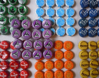 Salvaged Chakras - seven bottle cap trivets