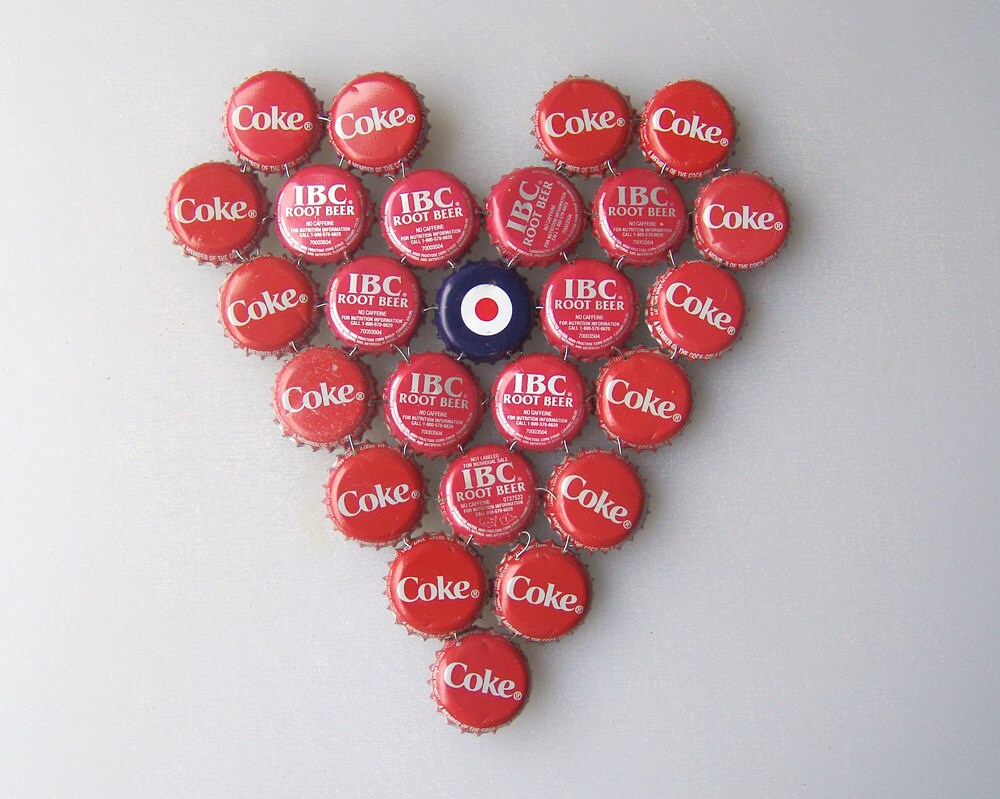 Heart Target Bottle Cap Trivet Etsy
