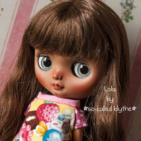 Total eclipse of SUPER SALE OOAK custom middie Blythe doll Lola