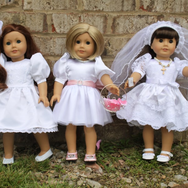 Celebration Dress for Dolly- PDF Sewing Pattern- 15 and 18 inch dolls