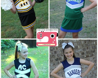 Victory Cheerleading Uniform PDF Sewing Pattern Sizes 1/2- 16