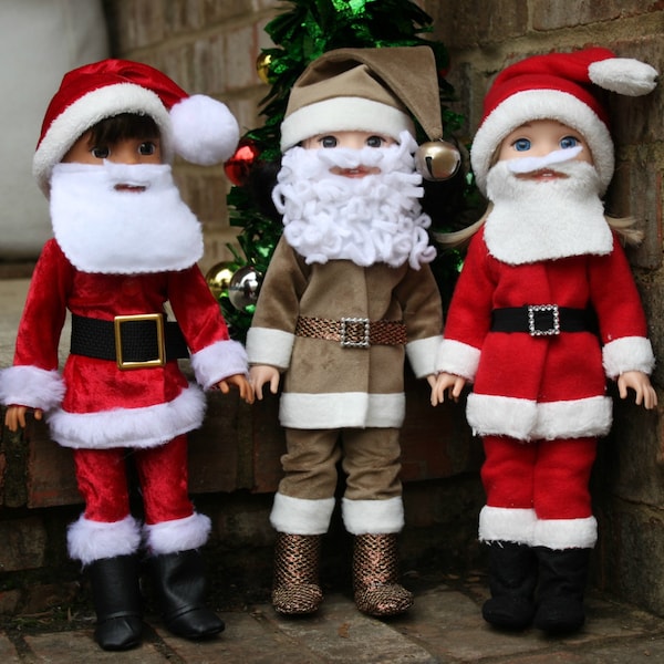 Santa Suit for Wellie Wishers Dolls- PDF Sewing Pattern sized for 14 inch dolls