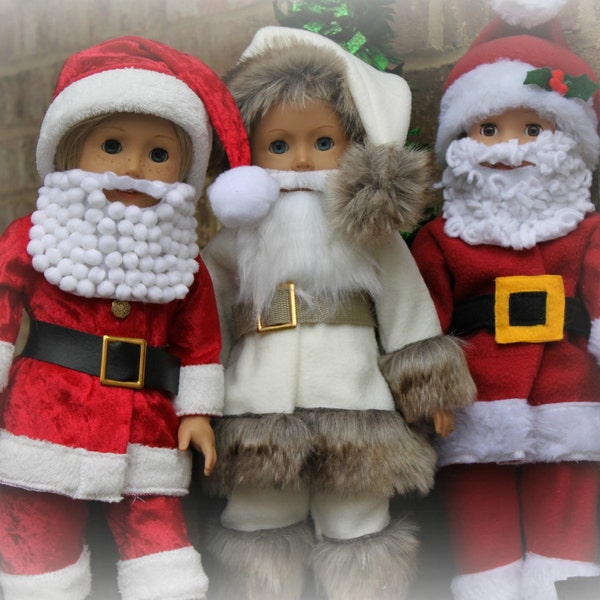 Santa Suit for DOLLY- PDF Sewing Pattern sized for 15 and 18 inch dolls