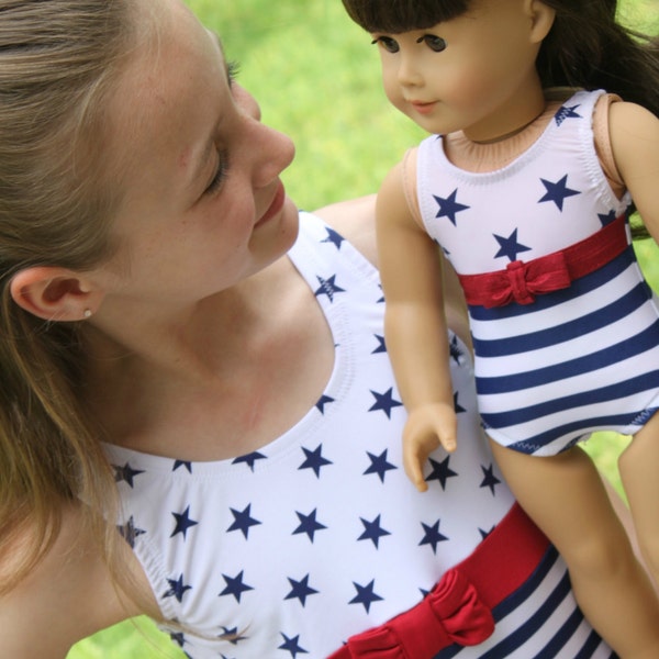 The Lakehouse Swimsuit Leotard for DOLLY- PDF Sewing Pattern