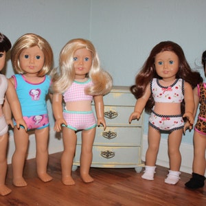 Modern Undergarments for Dolly- PDF Sewing Pattern- 15 and 18 inch dolls