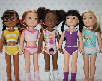 Modern Undergarments for Wellie Wishers- PDF Sewing Pattern- 14 inch dolls