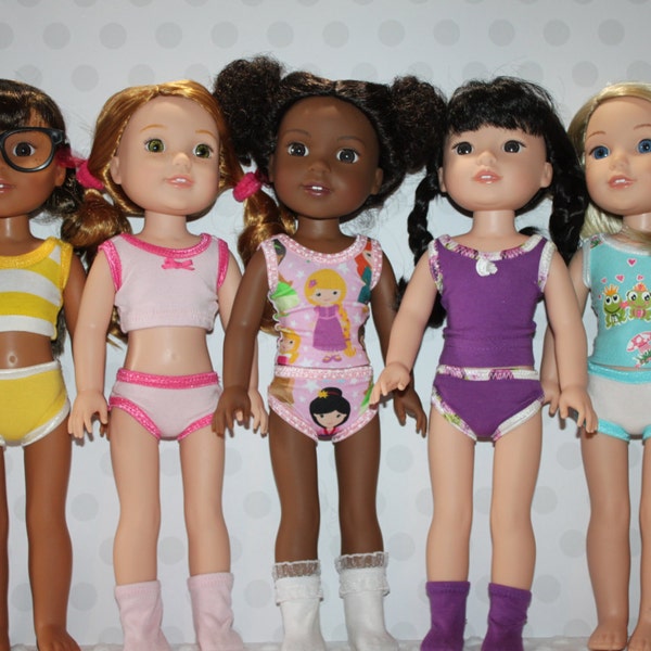 Modern Undergarments for Wellie Wishers- PDF Sewing Pattern- 14 inch dolls