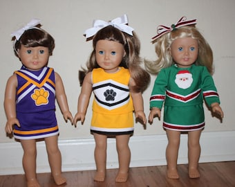 Victory Cheerleading Uniform for DOLLY PDF Sewing Pattern Sized for 15 and 18 inch dolls