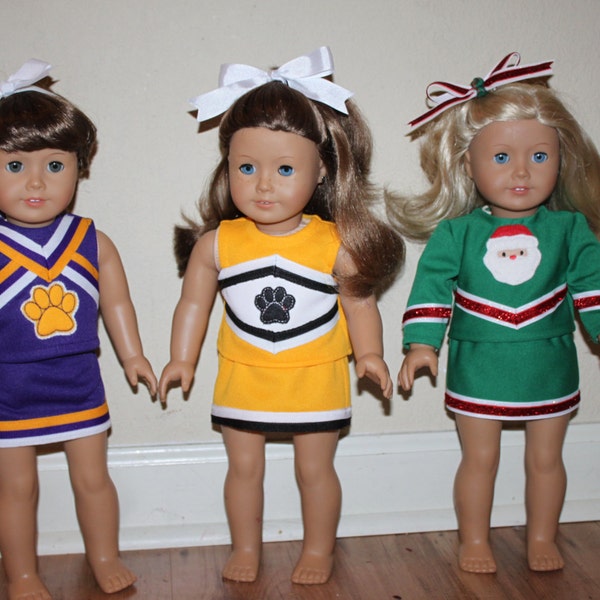 Victory Cheerleading Uniform for DOLLY PDF Sewing Pattern Sized for 15 and 18 inch dolls