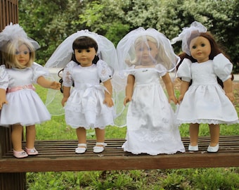 Veils for Dolly- PDF Sewing Pattern- 15 and 18 inch dolls