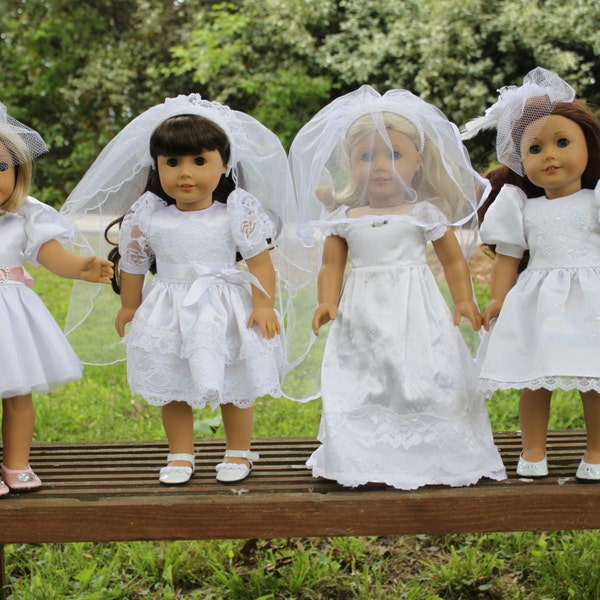 Veils for Dolly- PDF Sewing Pattern- 15 and 18 inch dolls