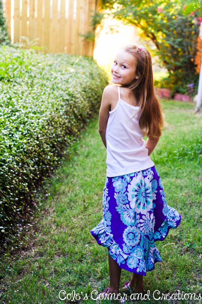 Hi Low Ruffle Skirt Pattern Sized 3-16 - Etsy